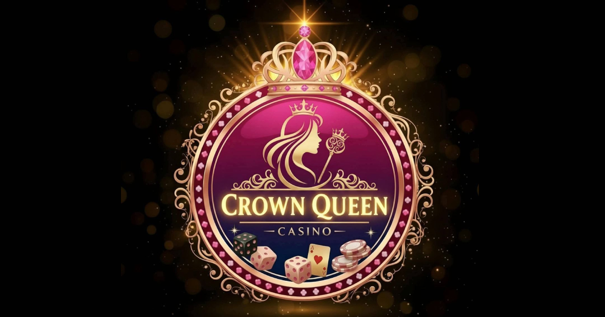 Crown Queen Casino main banner showcasing royal gaming experience with slots and live casino games